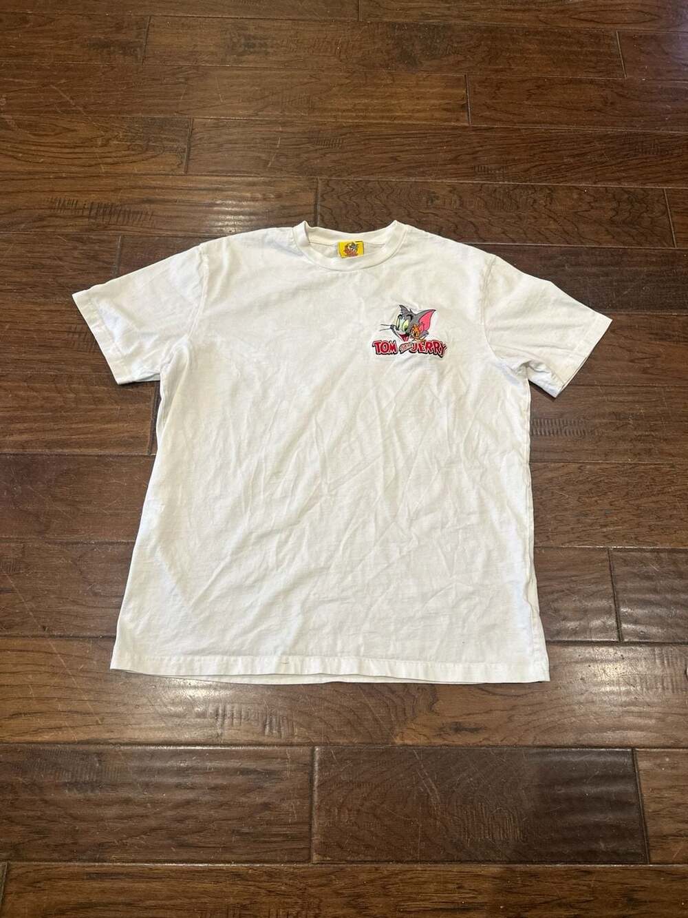 Tom and Jerry Shoe Palace Cartoon Dept Property Of Sketch White Tee Large